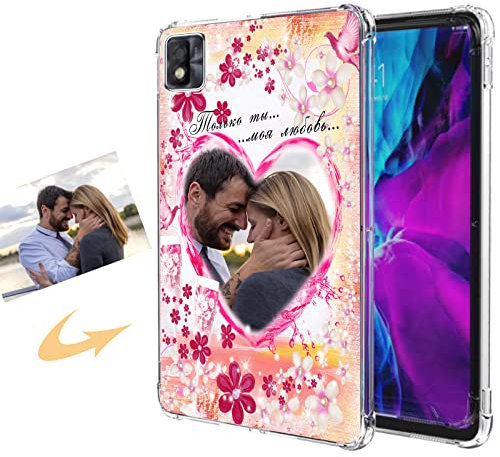 CXKJ Transparente Funda Personalizada para TCL Tab 10s 10.1,Diseño tu Foto Imagen o Texto Personaliza Carcasa,Silicone Ultradelgado Case Cover Protector Anti-arañazos Funda
