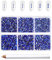 Beadsland 7200pcs Blue Flatback Rhinestones,Nail Gems Round Crystal Rhinestone for Crafts,Mixed 6 Sizes with Wax Pencil Kit, SS3-SS10,Sapphire