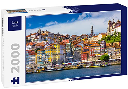 Lais Jigsaw Puzzle Porto, Portugal Old town silhouette on the Douro River 2000 pieces