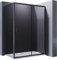 ELEGANT Black 1200x800mm Sliding Shower Enclosure 8mm Easy Clean Glass Shower Cubicle Door with Stone Tray + Side Panel