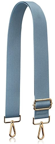 Allzedream Handtasche Riemen verstellbarer Ersatz Umhängetaschen Breite Taschengurte (Hellblau-Gold Hardware)