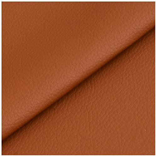 AITAF Möbel Kunstleder Meterware Jersey Stoff Polsterstoff Möbelstoff Braun Lederimitat Gesteppt PU Kunstleder Lederimitat Stoff Lederstoffe Günstiger Sofa Bezug Stoff(Brown2)