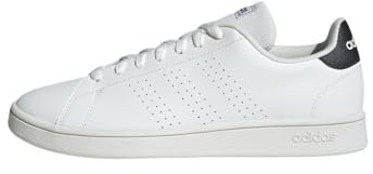 adidas Herren Advantage Base Shoes, Core White / Core White / Carbon, 46 EU