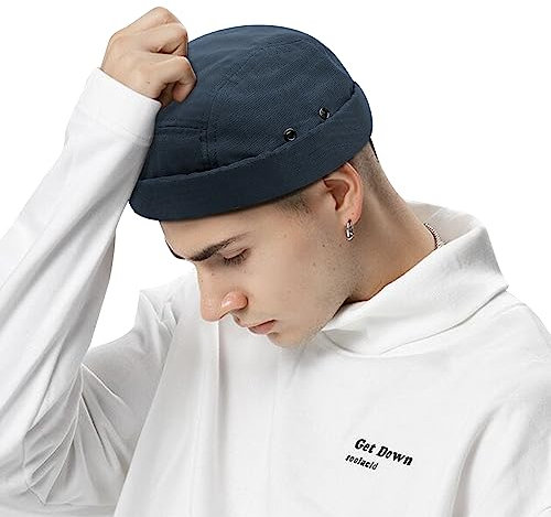Clakllie Unisex Cotone Dockercap Cappello Senza Visiera Berretto Docker da Uomo Cappellino da Portuale Cappello da Marinaio Leon Hat