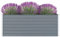 Homgoday Hochbeet 160 x 80 x 45 cm aus verzinktem Stahl, grau, Pflanzgefäß für den Außenbereich, Blumenkasten für Balkon, Pflanzgefäß für den Außenbereich