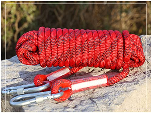Kletterseil, Rot, 10 mm/12 mm/14 mm/16 mm, Sicherheitsseil für Luftarbeiten im Freien, Notfall-Fluchtseil für den Haushalt, Höhlenrettung, Erkundung und technische Schutzausrüstung (Größe: 5