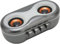 RGB Speaker, Mechanical Button Dual Speaker Support External 3.5mm Terminal Speaker Portable Transparent Outdoor (Color : Grey)