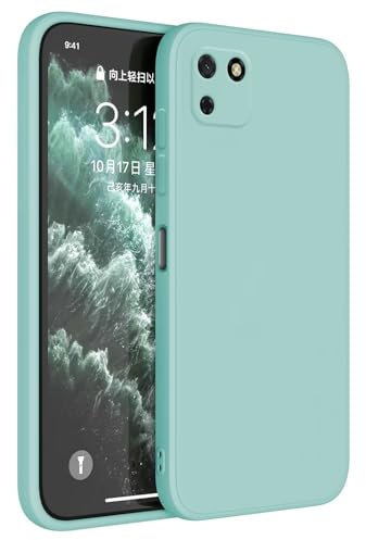 HAFFAN TPU Silikon Hülle kompatibel mit Huawei Y5p (5.45), Handyhülle Schutzhülle - Helles Cyan