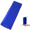 I LITTON Tapis de camping auto-gonflant bleu avec pompe à pied, lit de couchage gonflable pour camping, lit simple, tapis de camping portable pour tente, randonnée, voyage, plage, piscine