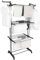 BARGAIN FACTORY Airer Clothes Drying Rack,4-Tier Grey Foldable Clothes Hanger Adjustable Large Stainless Steel Garment Laundry Racks for Indoor Outdoor with Foldable Wings