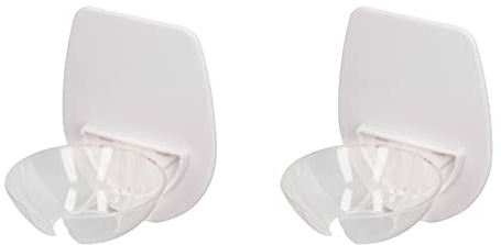 2Pcs Dusche Weinglashalter Klarer Kunststoff Einfache kompakte einfache Installation Badewanne Badezimmer Weinglashalter