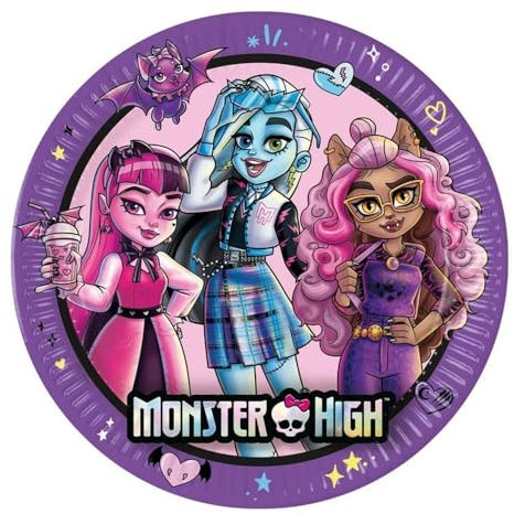 Platos de fiesta Monster high 23 cm