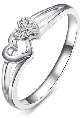 ANAZOZ Eheringe 950 Platin, Solitärring Damen Trauringe mit Labor Diamant 0,03 Karat größe 58 (18.5)