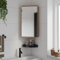 Toshilian Armoire Murale avec Miroir, Meuble de Rangement Salle de Bain Suspendue Armoire de Toilette Armoire de Bain à Miroir d'angle chêne 30x24x60 cm