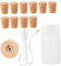 VILLCASE 3 Sätze Nachtlicht Silikonform Stumpenkerzenform LED-Holz-Display-Basis Harz Epoxid nachtlampe Harz-Epoxid-Formen DIY leichte formen Kristall Schimmel Lampenhalter Epoxidharz 3d