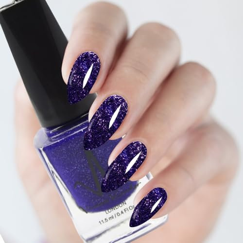 Classic Nail Polish Quick Drying Nail Varnish Long lasting No UV Need Natural Classic Nail Polish (209 - Blueberry)