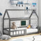 Kayan Kinderbett Hausbett 90 x 200 cmHolzbett für Kinderzimmer inkl.Tafel Lattenrosten Rausfallschutz, aus Kiefernholz, ohne Matratze