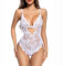 Satohom Femmes Une Pièce Body en Dentelle Lingerie Sexy Teddy Babydoll Pyjama Col en V Profond Dos Nu Négligé Ouverte Erotique Nuisette Transparent Sous Vêtements Ensemble pour Anniversaire