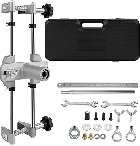CCBFLA Drill Bits Hole Saw 8Pcs Mortice Door Fitting Kit, DBB Lock Mortiser Kit With 3pcs Tungsten Steel Cutters & Accessories,Mortising Jig Tool Hole Saw Door Opener, For Wooden Doors (Size : 6PCS)