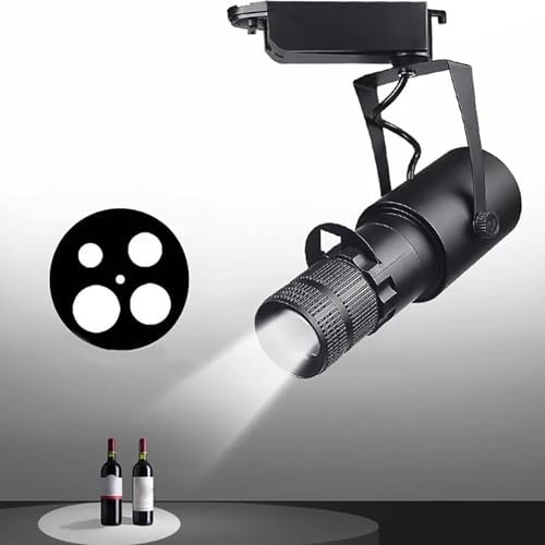 SNBGRYE Projecteur LED, Projecteur De ThéâTre/ScèNe Professionnel, RéGlage De L'Ouverture à 4 Niveaux, Projecteur à Zoom sur Piste, Bar, Restaurant, Projecteur Mural De Fond,20W-3000K