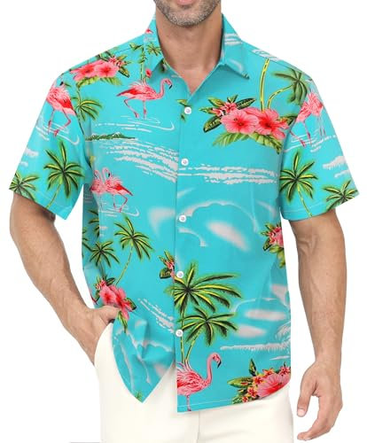 Gavliuu Chemise Hawaiienne Homme Manches Courtes Imprimé Tropical Léger Plage Décontracté(S-4XL)