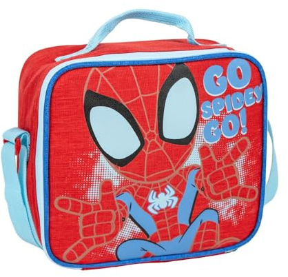 CARTOON Bolsa nevera Spidey Marvel bolsa térmica con correa ajustable 21 cm porta almuerzo merienda para niños