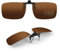 TEMSO Polarised Clip On Sunglassed Driving Glasses For Mens And Women,Flip Up|UV400 Protecetion|HD Vision|Anti Glare|Safe Driving|Brown|60 * 41mm