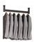 Tringle à rideau de douche rectangulaire en métal pour suspendre les vêtements avec supports d'extrémité, tringle à rideau de douche amovible (54 cm)