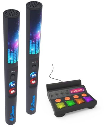 Baquetas inalámbricas de batería de aire - Instrumento musical de percusión electrónico portátil - Con altavoz, luz y sonido de calidad - Batería recargable de larga duración - 20 sonidos diferentes