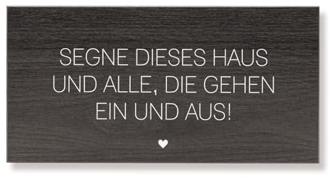 younikat Einweihung Geschenk Schild - Segne dieses Haus I 32 cm I Haussegen Segensspruch zum Aufhängen I hochwertig I dv1471