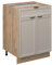 Vicco Schubunterschrank Fame-Line, GrauBeige, 60 cm mit Schublade, ohne Arbeitsplatte