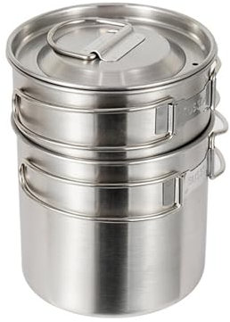 Rebellious Vaso de agua de camping de acero inoxidable con asa plegable para pícnics, taza de agua para exteriores, utensilios de cocina para acampar, tazas de café