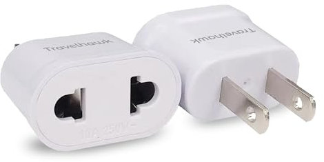 TravelHawk Reiseadapter USA - 2 Stück - USA Adapter Steckdose, Reisestecker Type A, Steckdosenadapter, Steckeradapter USA, Adapterstecker, Adapter Amerika, Kanada, Mexiko