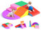 MINENICE Schaumstoff bausteine Softbausteine Bauspielzeug Riesenbausteine für 1-3 Jahre Kinder Mehrfarbig (HMJM-Mix COL)