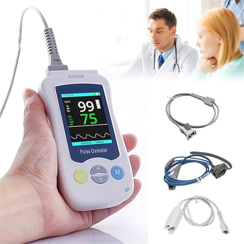 Handheld Pulse Oximeter, Oxygen Monitor Finger, Finger Clip Pulse Oximeter Monitoring Heartbeat Heart Rate For Adult Care Family Hospital For Adults And Children