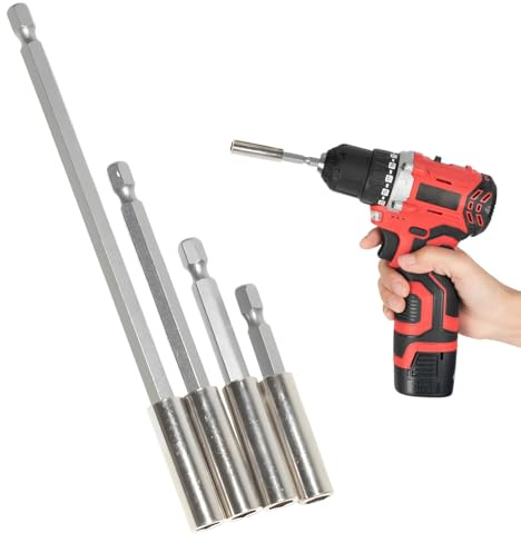 EUYKQNOI Portainserti Lungo per Avvitatore 4 Pezzi Porta Inserti Magnetico Lungo Esagonale da 1/4 Prolunghe Portainserti per Avvitatori Elettrici, Trapani,60/75/100/150mm