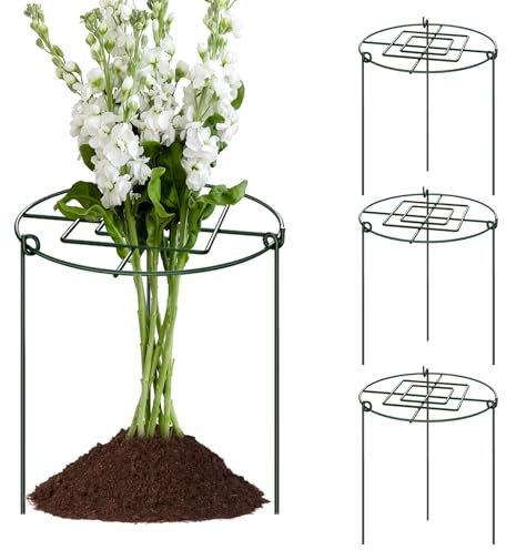 Genérico Tutor para Plantas | 4X Estructura De Soporte para Plantas,Estructura de Jardín Resistente a la Oxidación con Rejilla y Estacas para Macizos de Flores