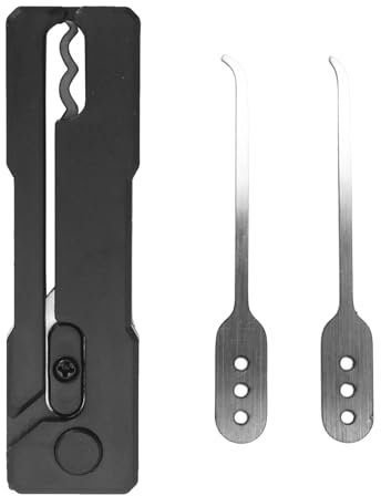 HAPPOW Lockpick Set, Faltbares Lockpicking Set, Lock Picking Tool Set mit 1 Kunststoffgriff,1 Drehmomentschlüssel und 3 Lock Pick aus Edelstahl, Schlosser/Heimwerker/Notfall-Trainingsgerät