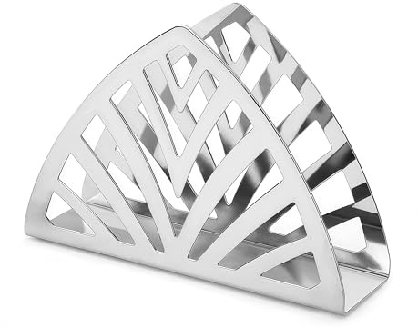 Yesaler Triangle Hohlpapierhandtuchhalter Papierhandtuchhalter Serviettenhalter Edelstahl Tissue Spender Für Arbeitsplatte Küche Esstisch (Silber)