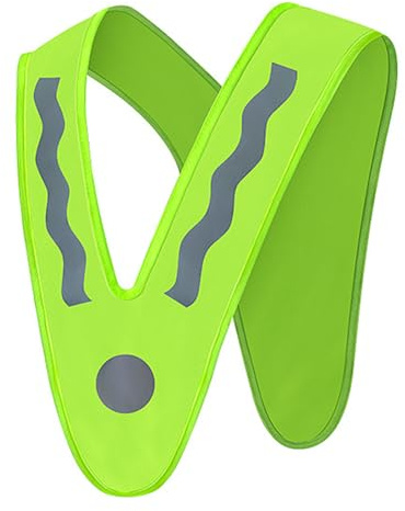 Obotsnoi Warnweste für Kinder, Warnweste, V-Form, gelb, für Kinder, Laufen, Radfahren, Nachtstraßen, reflektierend, V-Form, Warnung für Kinder, Gelb, hohe Sichtbarkeit mit Gummizug