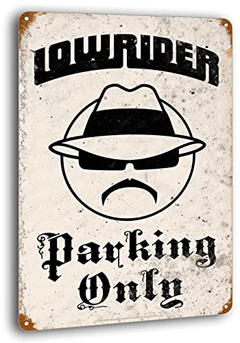 XingFox Metallschilder, Wanddekoration, Vintage-Stil, Lowrider-Parkplatz, Männerhöhle, für den Innenbereich, Geschäft, Bar, Poster, Zuhause, Garage, Blechschild, 20,3 x 30,5 cm