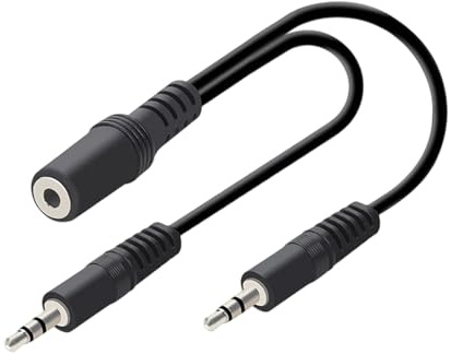 TQUXNGA Cable de sonido divisor en Y de 3,5 mm estéreo hembra a doble macho de 3,5 mm, conectores auxiliares para auriculares, altavoces, dispositivos móviles, adaptadores de sonido en forma de Y de