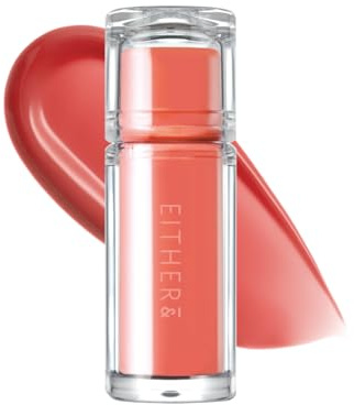 EITHER& Dewy Syrup Tint, Lip Stain, Long Lasting, Little Bit 03 | Waterproof 24H Smudge-Proof, Hydrating Tinted Lip Care, Long-Lasting, Non-Sticky (4.3g)