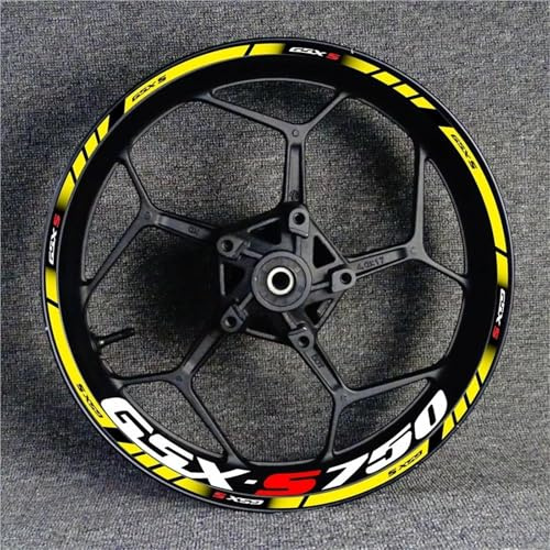 Felgen Aufkleber Reflektierende Felgenaufkleber Für Suzuki GSX-S750, GSX750S, GSXS750, GSXS 750, S750 – Wasserfeste Felgenstreifen Motorrad Dekor Felgenaufkleber(Farbe 1)