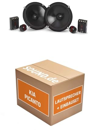 Lautsprecher Boxen Einbaupaket für JBL Stage3 607CF kompatibel mit KIA Picanto Typ TA vorne | 2X Tief-Mitteltöner 2X Hochtöner
