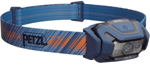 PETZL ARIA 1R RGB Stirnlampe - Leichte & Wiederaufladbare 475 Lumen Stirnlampe - Blau