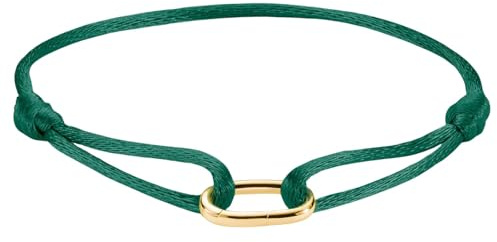 THOMAS SABO Textilarmband Connect Vergoldet Grün C1210-413-34-L24V