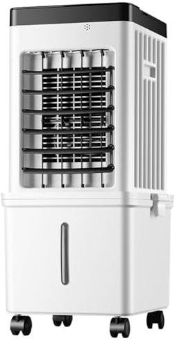 Climatiseur Mobile Sans Évacuation 15L 75W Climatiseur Mobile Silencieux avec Minuterie de 7.5H 3 Modes 40dB Réservoir d'eau Amovible Télécommande Refroidisseur d'air Climatisation pour Chambre