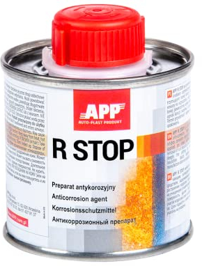 APP R STOP Rostumwandler | Starker Rostschutz - Dringt in den Rost ein und blockiert dessen Ausbreitung | Transparenter Rostumwandler Auto zur Anwendung mit Pinsel | 100 ml