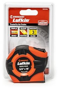 Crescent Lufkin PQR1316N Quikread® Power Return Maßband, 1,9 cm x 4,6 m, Gelb